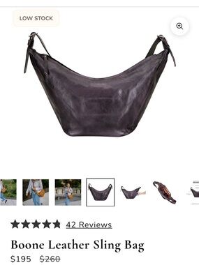 latico Boone Leather Sling Bag in Deep Plum